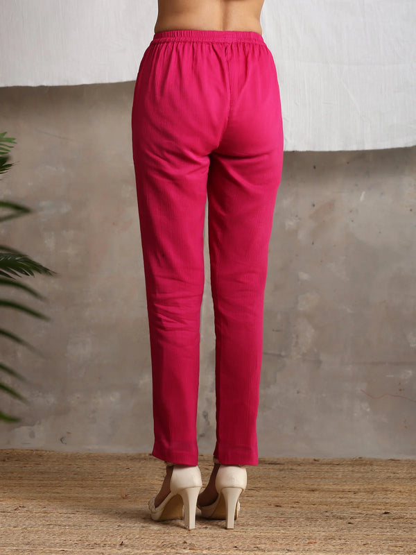 Pink Crinkled Pant